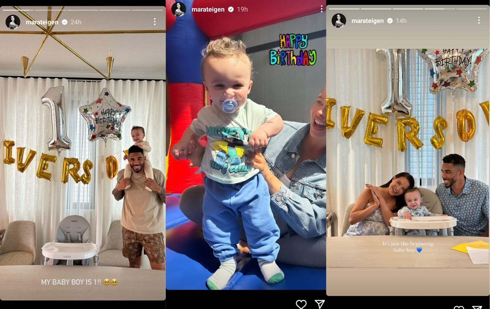 Mara Teigen took to Instagram to celebrate their son Iverson's first birthday.